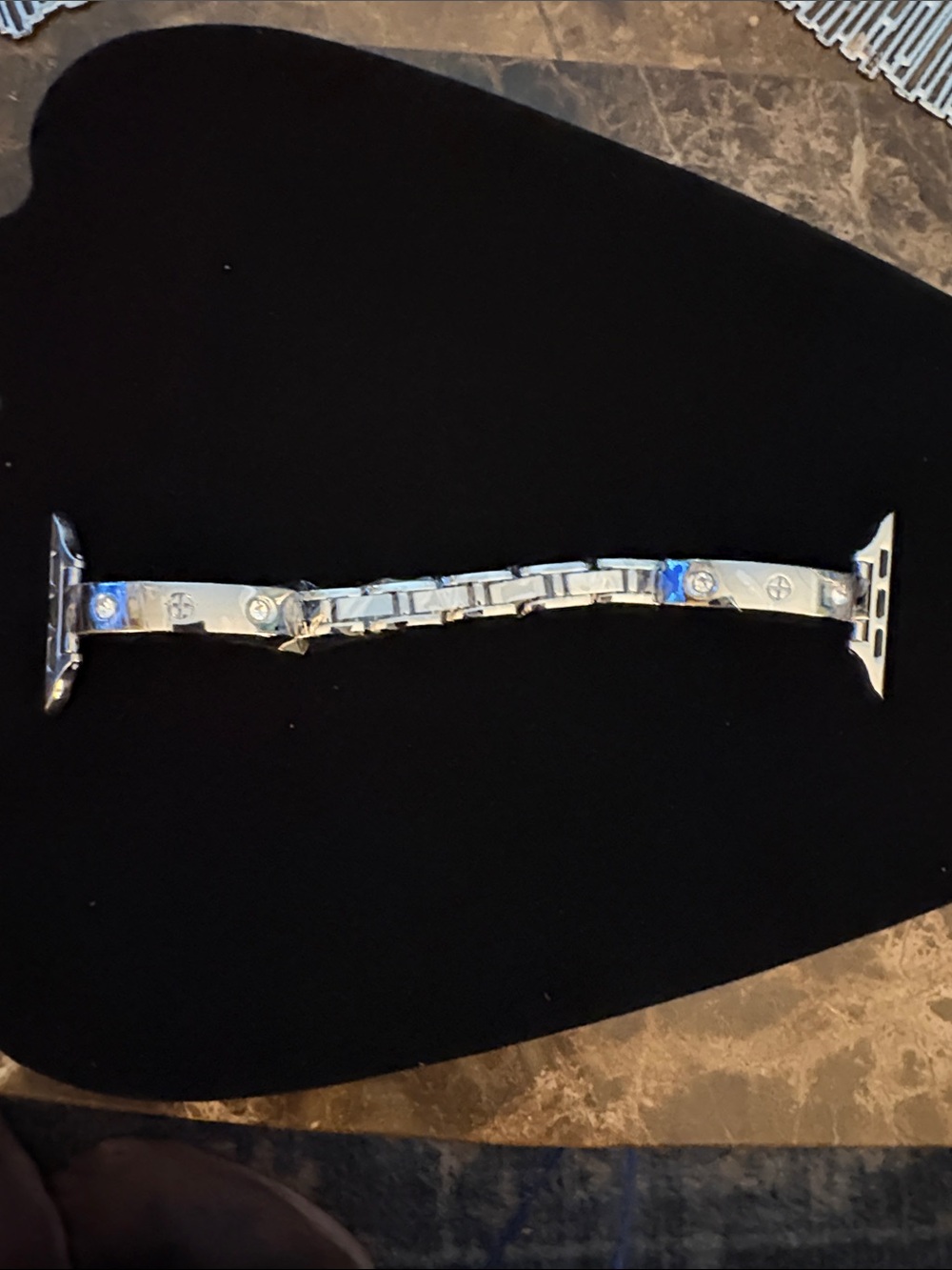 Stainless Steel Silver Magnetic Link Bracelet for Smartwatch